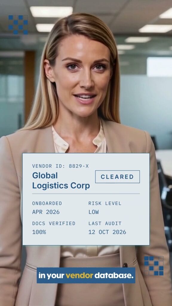 Crest.Digital short: vendor cleared at onboarding, later sanctioned